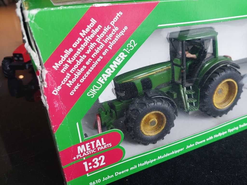 SIKU 8610 Johne Deere z przyczepą i silosem 1:32