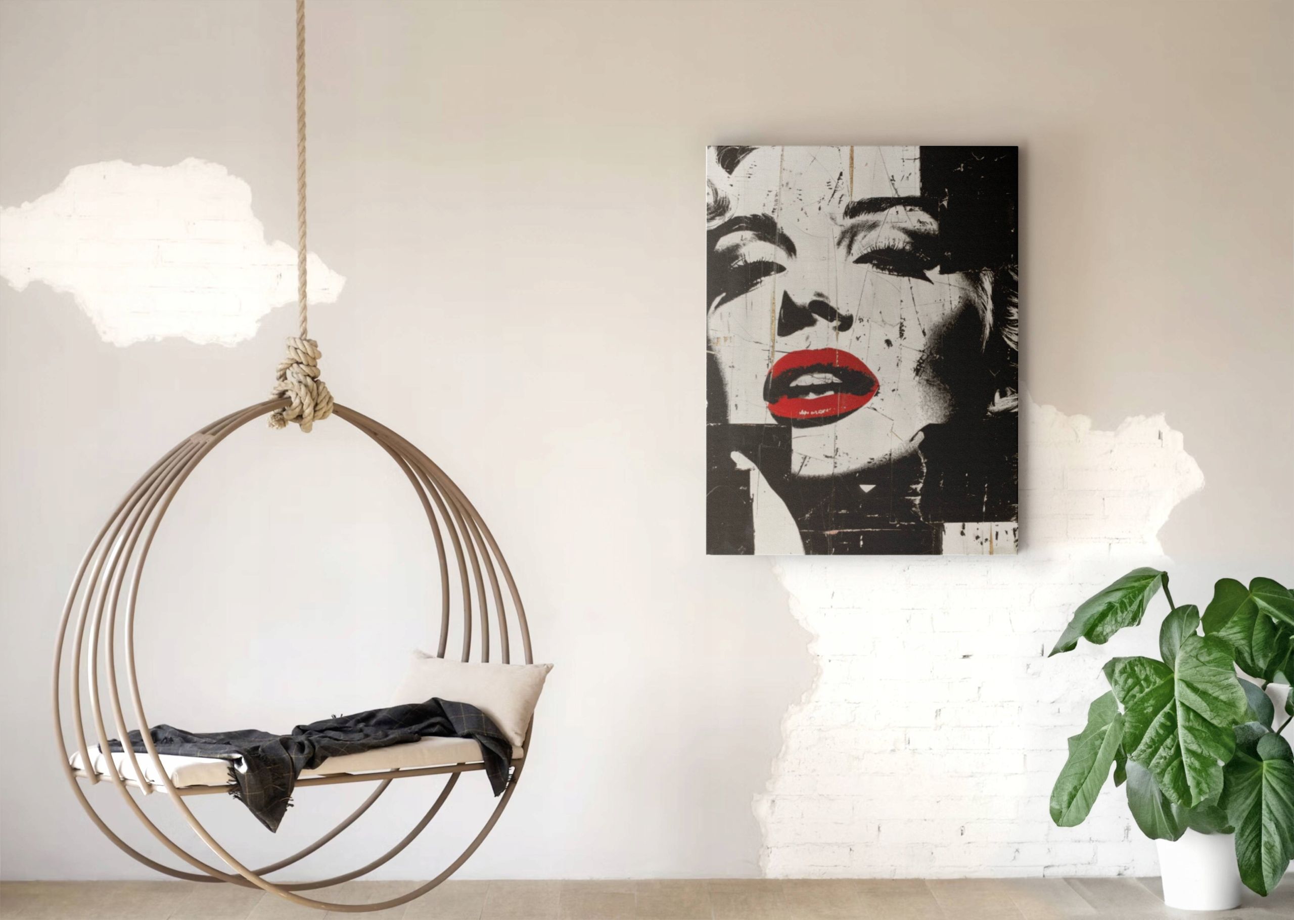 Obraz na płótnie Marilyn Monroe w stylu pop-art 75x100 cm