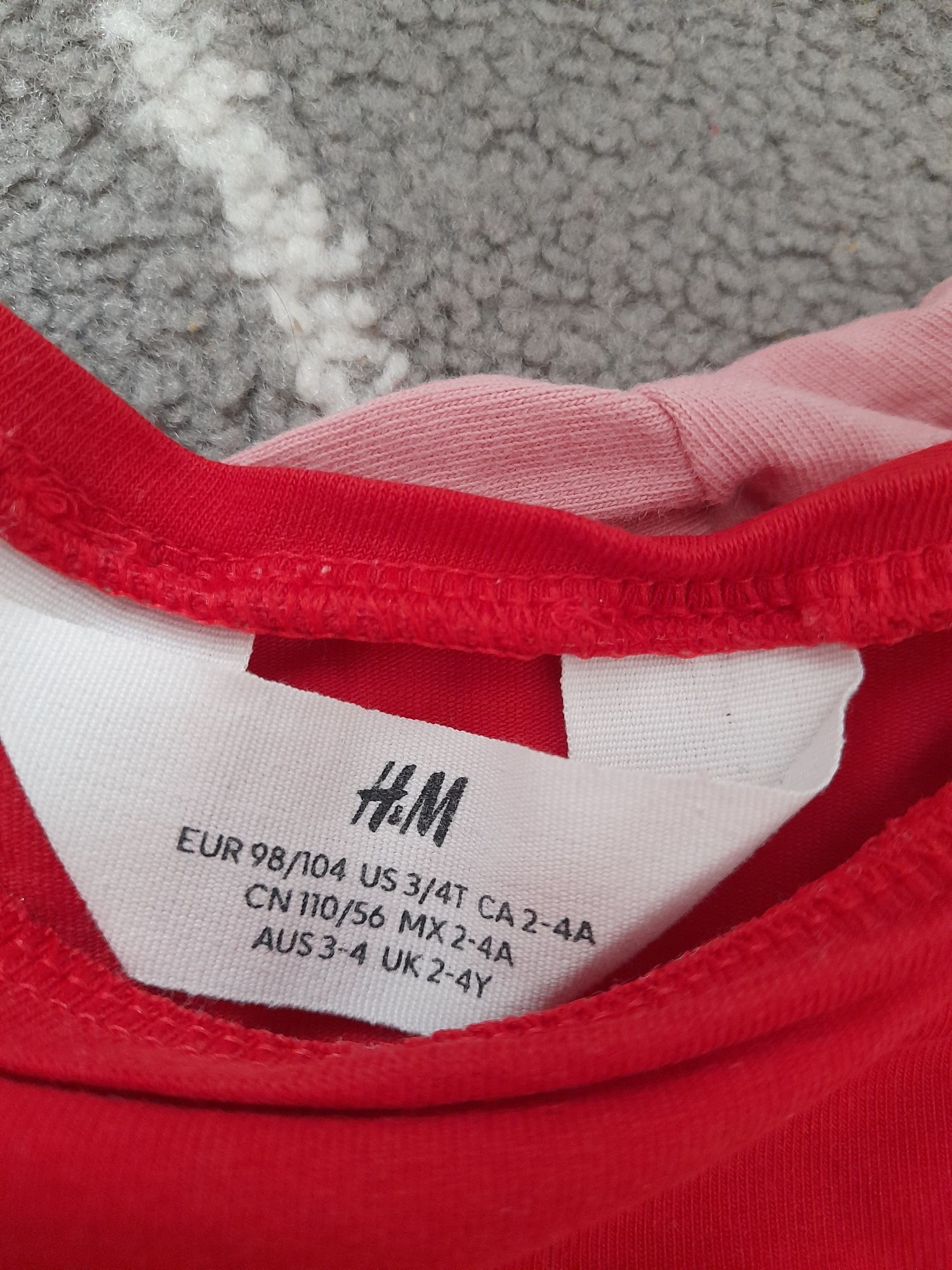 5x Bluzka 98/104 długi rękaw, H&M Cool Club, jednorożce