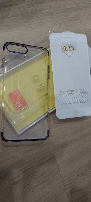 Capa iPhone 8Plus + Película Branca das Boas NOVAS