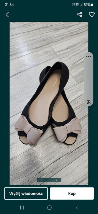 Baleriny gumowe jak Nowe 38