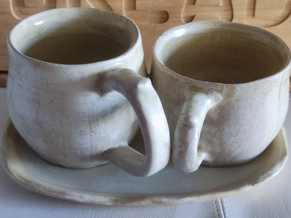 Aaa Kubki 2 ceramika artystyczna handmade para mug