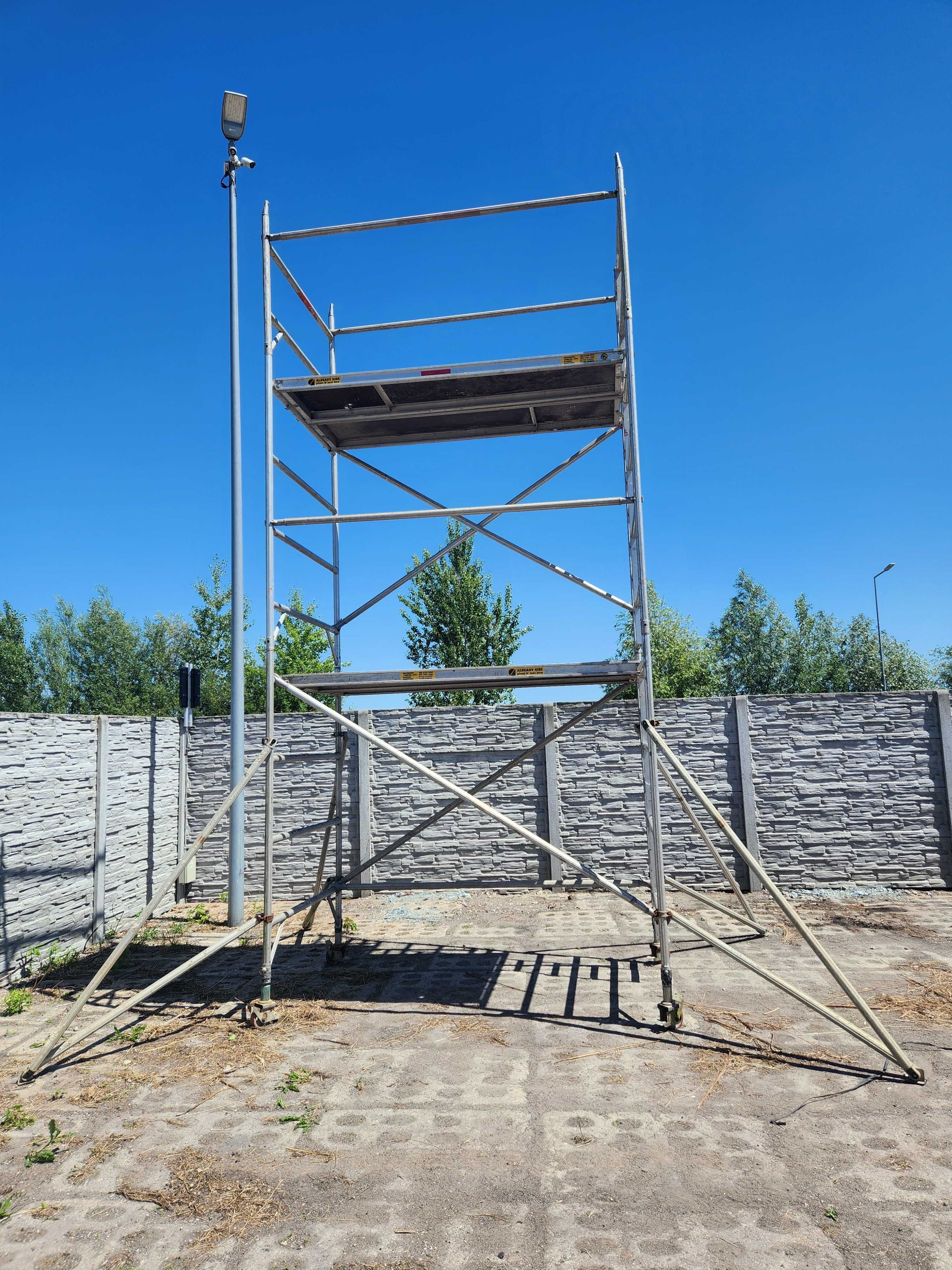 Rusztowanie aluminiowe jezdne 6,20 m roboczych 144 cm x 245