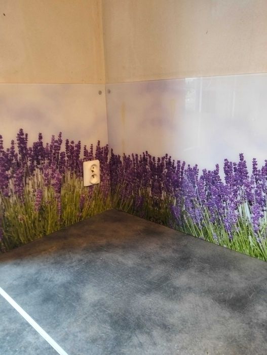 Szkło na ścianę z motywem lawendy, odbiór własny, Banino
