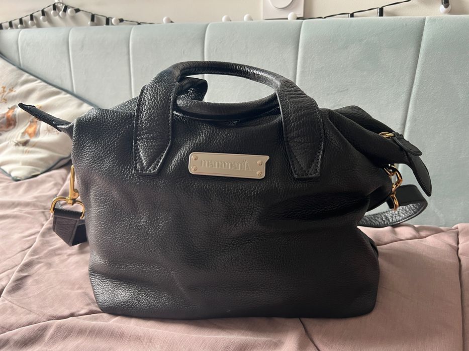 Mammania Bags czarna torebka torba shopper bag GWEN skórzana skóra