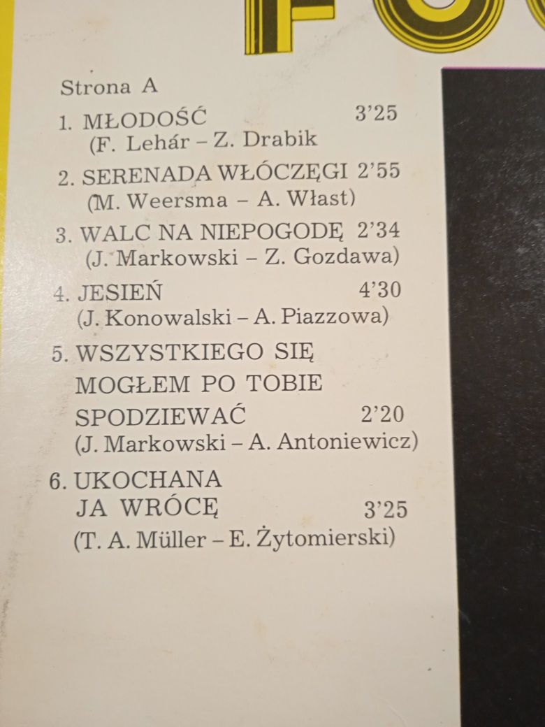 Mieczysław Fogg Ukochana ja wrócę winyl