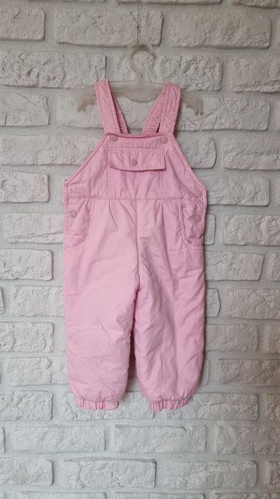 Spodnie ocieplane zimowe na szelkach 80