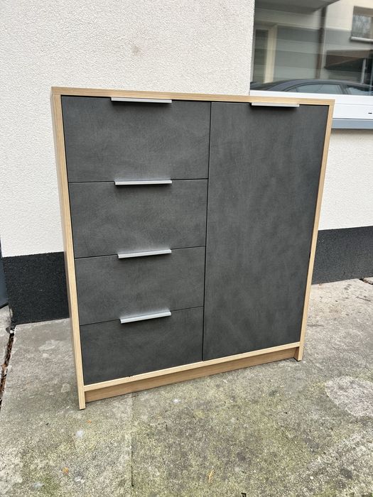 Nowa pojemna komoda z szufladami kol. antracyt,matera,loft/dab artisan