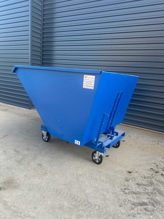 Kontener samowyładowczy 1,5 m3, pojemnik, mulda, koleba na odpady.