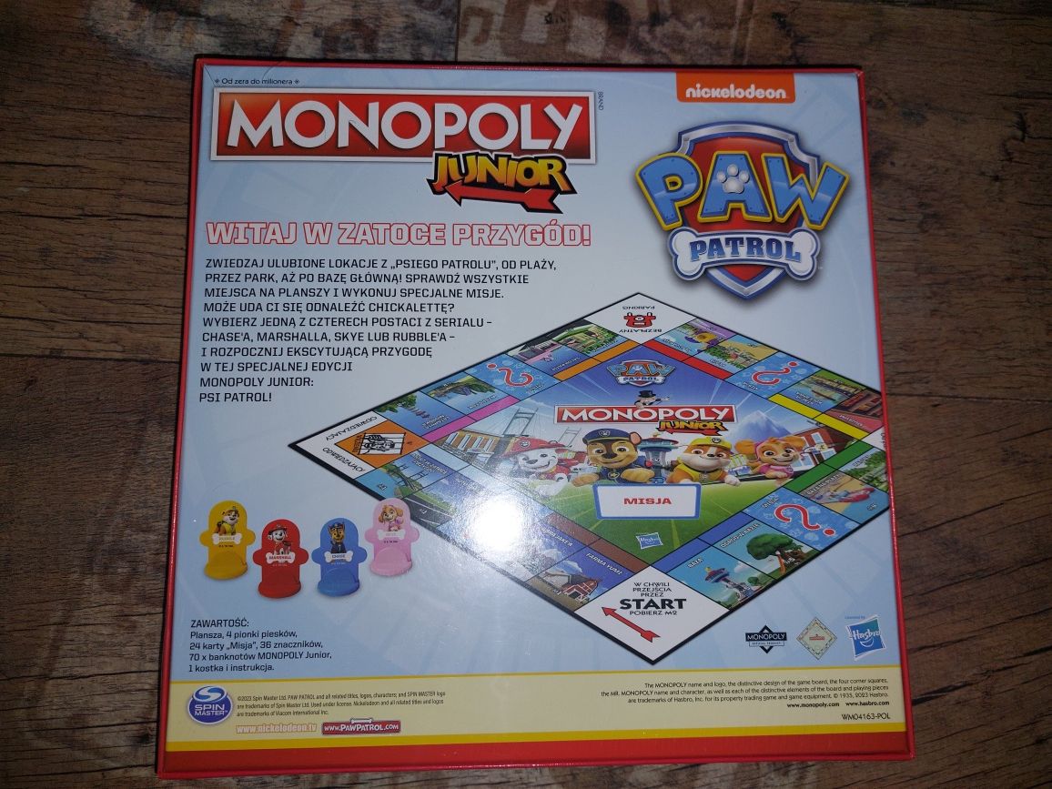 Monopoly Junior Psi Patrol, Paw Patrol