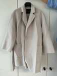 Sobretudo de lã branco gelo - Massimo Dutti