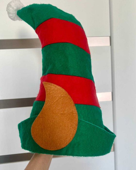 Карнавальная шапка колпак Эльфа Гнома с ушками