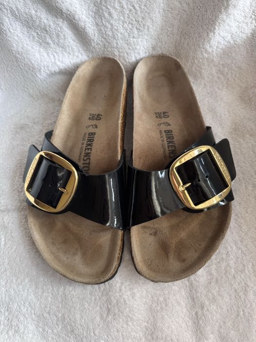 Шлепанцы сланцы birkenstock 40p черные лак