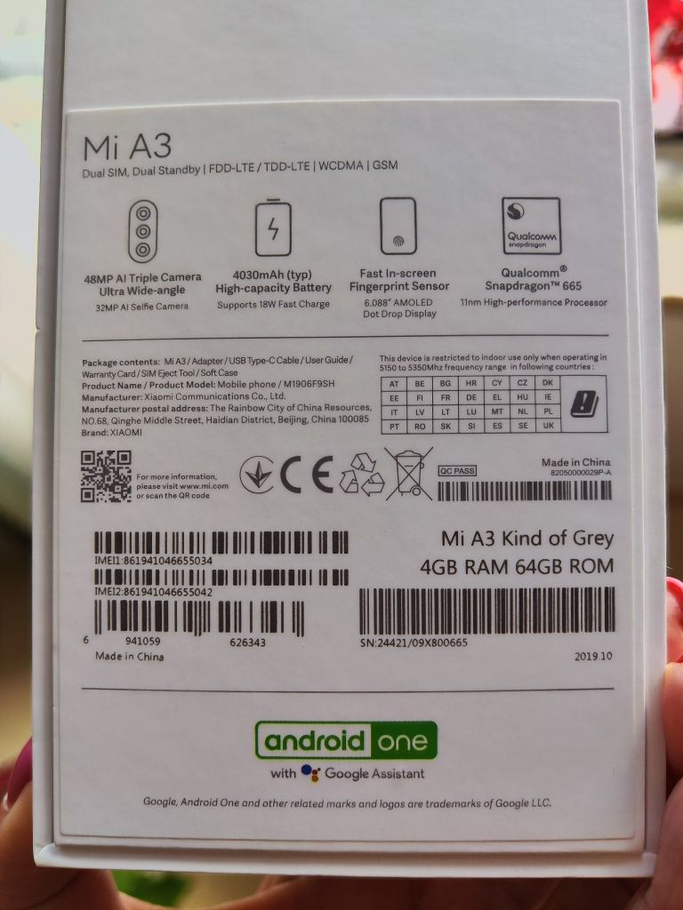 Xiaomi Mi A3 - 4GB RAM / 64GB ROM