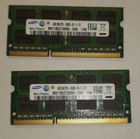 Оперативная память 8gb (4gb +4gb) Samsung SODIMM DDR3