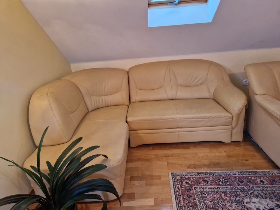 Narożnik sofa skórzana