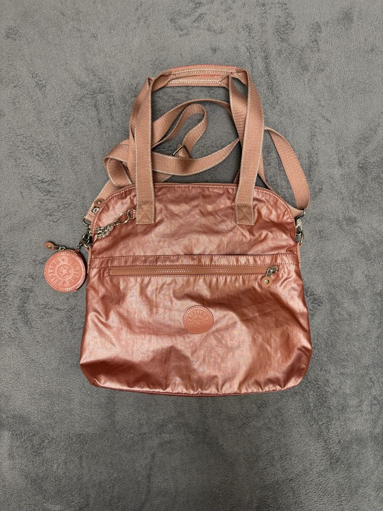 Kipling Adila Metallic Rust With Monkey Tagged