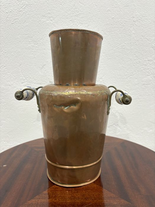 Unikatowy miedziany wazon/dzbanek ręcznie robiony