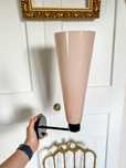 Kinkiet plafon lampa art deco 1930 rozowe szklo pudrowe vintage roz