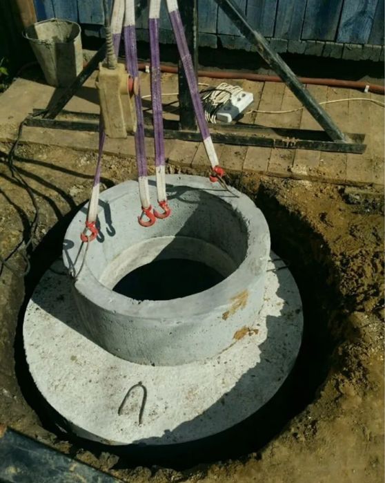 Септик з бетонних кілець під ключ вигрібна яма 12/14/17 м3