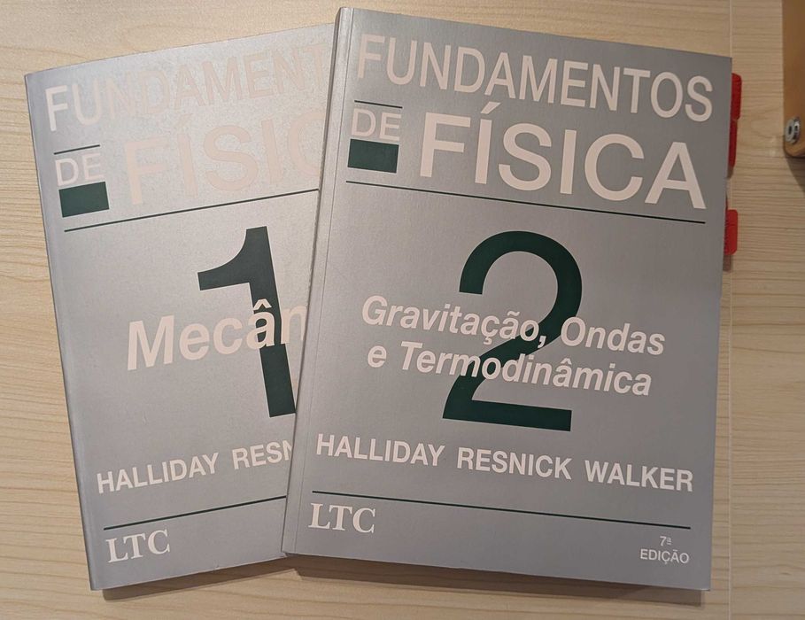 Livros Fundamentos de Física - Vol 1 e 2 (7 ed)