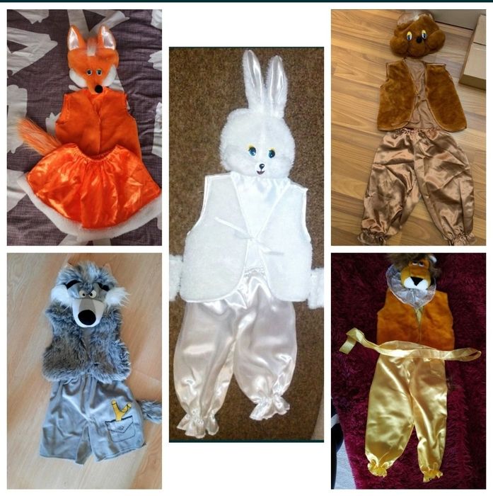 Костюм дощик новий рік сніговик капля вовк ведмідь лисиця мураха лев