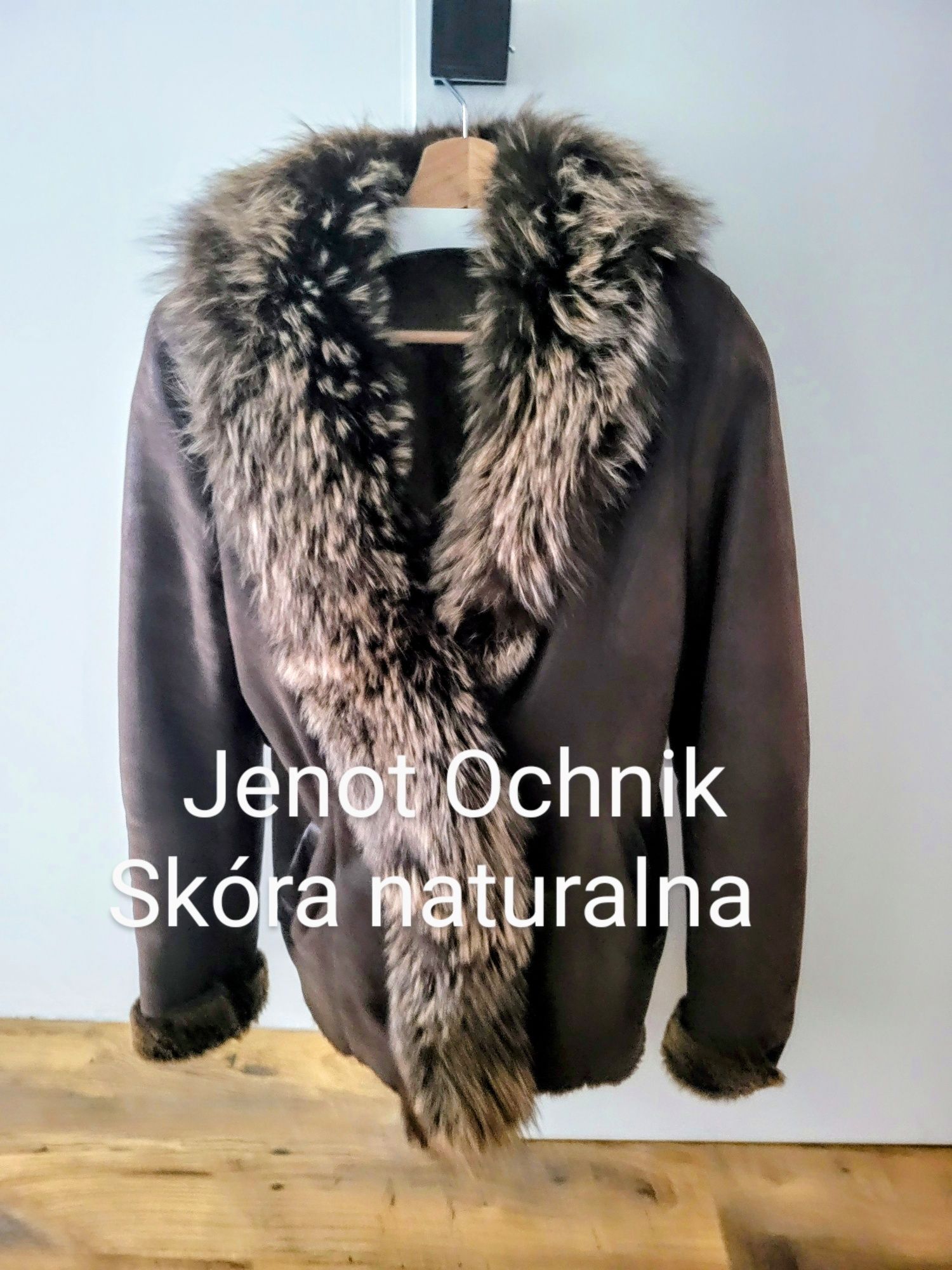 Kożuch jenot skóra naturalna Ochnik L