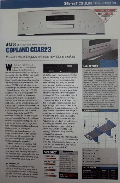 Copland cda 823 best choice!