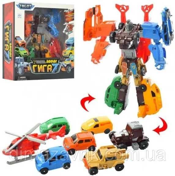 Робот Трансформер Тобот Гига 7 Tobot Giga 7 9 10 машинки 7шт 528 7061