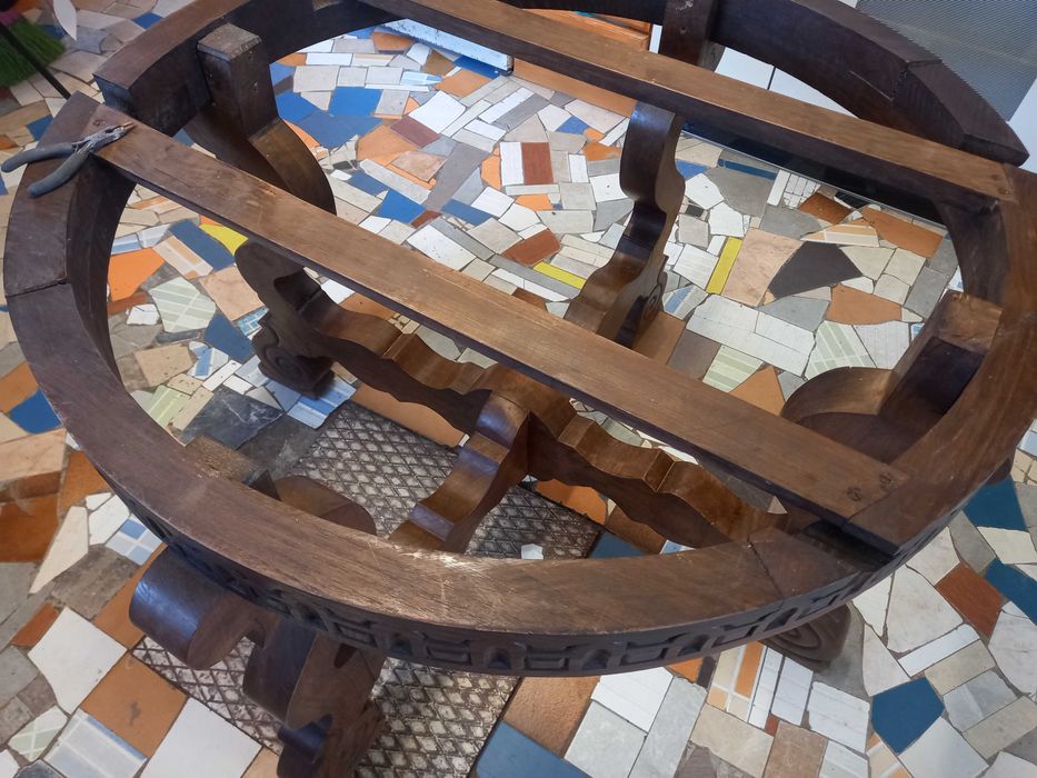 Mesa de madeira extensivel antiga