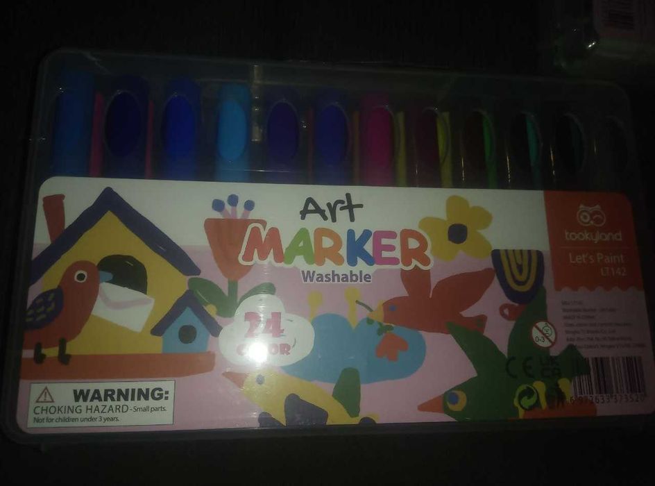 Детские водные маркеры Tookyland 24 цвета Lets Paint  легко смываются
