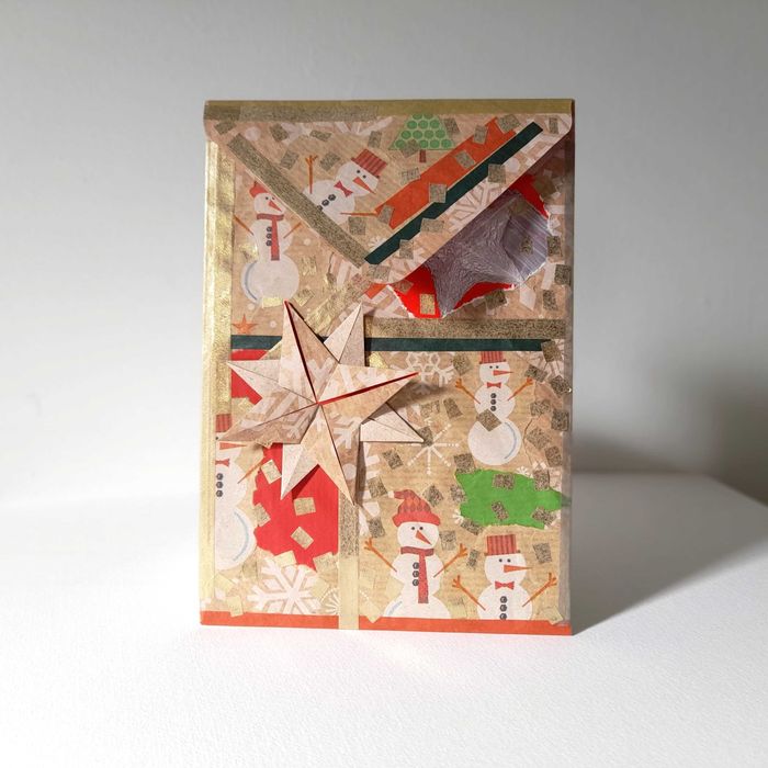 Envelope Rústico de Natal e Cartão em Branco