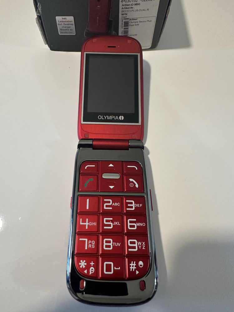 Telefon dla seniora Olympia z funkcją SOS