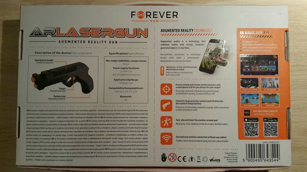 Pistolet rozszerzonej rzeczywistości AR LaserGun Forever GP-110