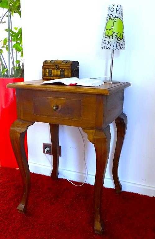 Indyjska konsola / pomocnik z drewna egzotycznego tekowego - AlmiDecor