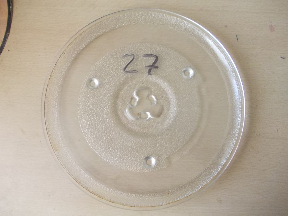 Тарелка стеклянная к микроволновой  печи -24,5,25,27;28,7;31,5 см.