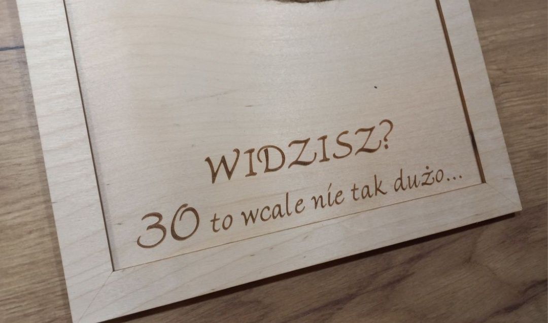 Tabliczka drewniana 30ste urodziny