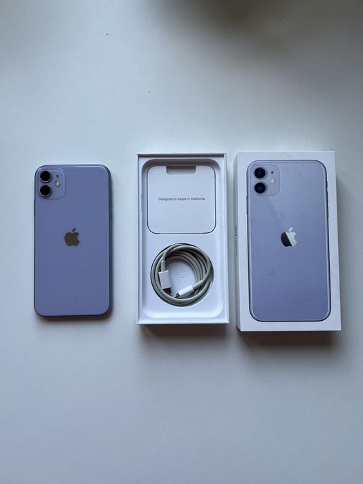Apple IPhone 11 64GB fioletowy purple + oryginalny kabel lightning
