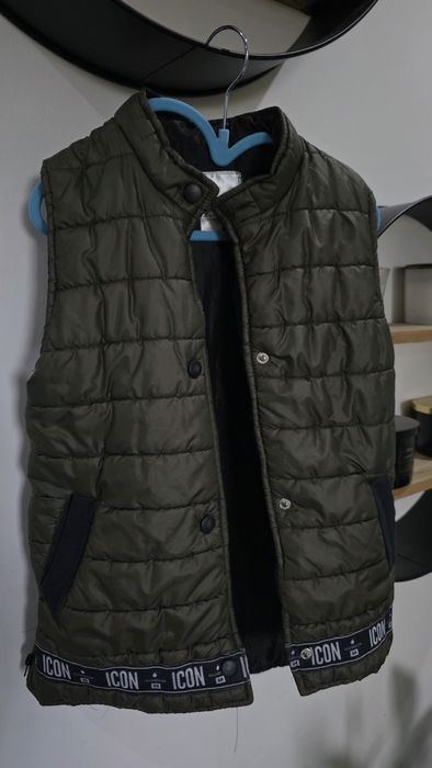 Kamizelka Bezrękawnik Boomboom kid 116-122 khaki ciemna zieleń