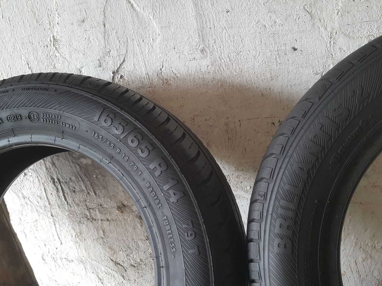 Dwie Opony letnie 165/65R14 6,7mm Barum Brillantis 2 2019r