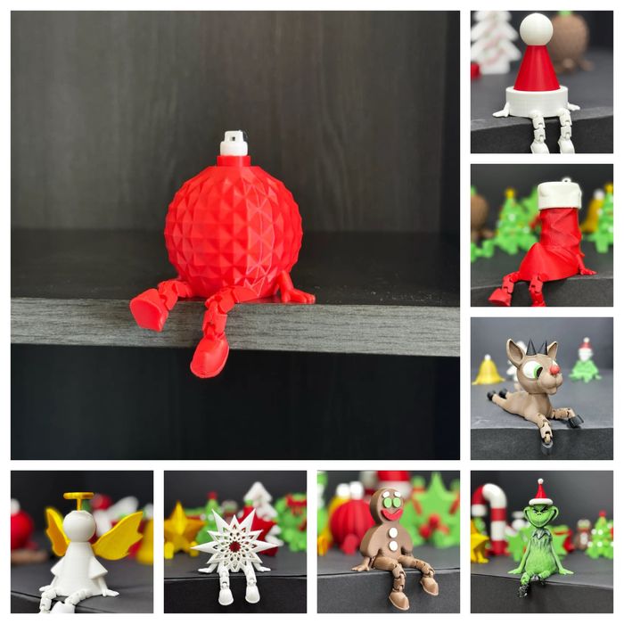 Новорічні іграшки 3D новорічний декор, різдвяний декор прикраси