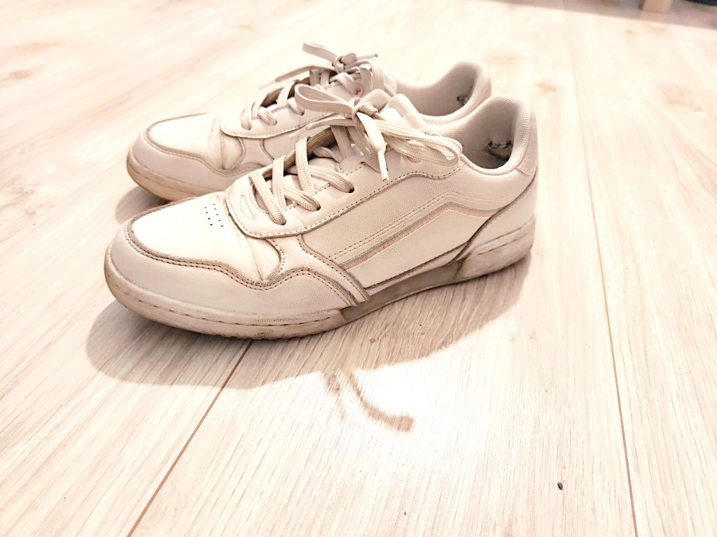 Białe buty sprandi sportowe casualowe sneakersy adidasy