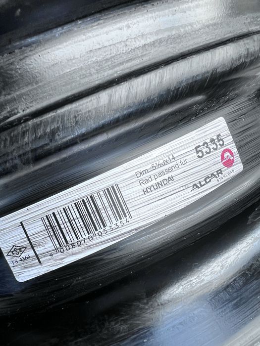 4xfelga stalowa 14” KIA/HYUNDAI (4x100 ET47) z TPMS