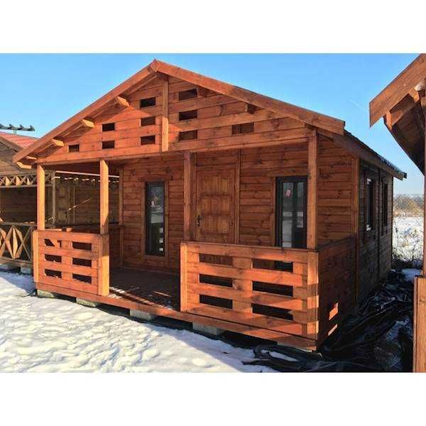 Dom Drewniany Domek z Drewna Letniskowy Szkieletowy do 35m ROD RATY