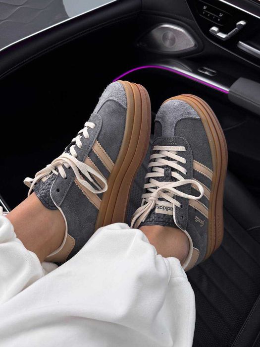 Кросівки Adidas Gazelle Bold Platform grey premium