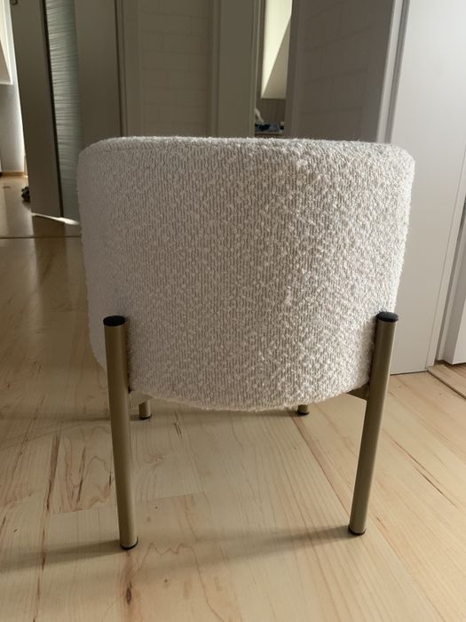 Nowy puf pufa bouclé złote nóżki nowa tanio