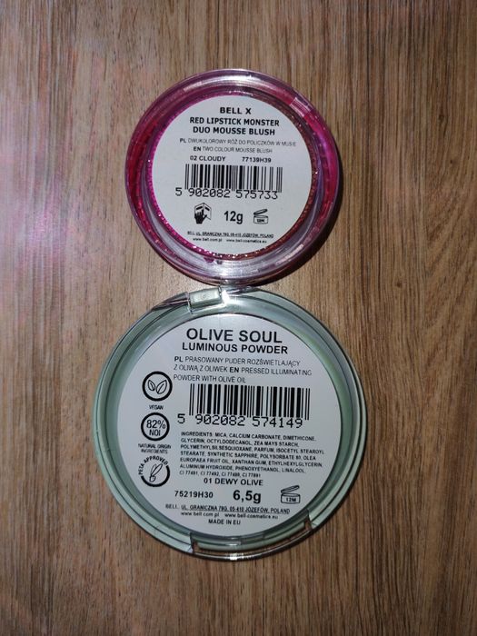 Zestaw kosmetyków Bell HypoAllergenic Rlm róż w kremie bronzer tusz