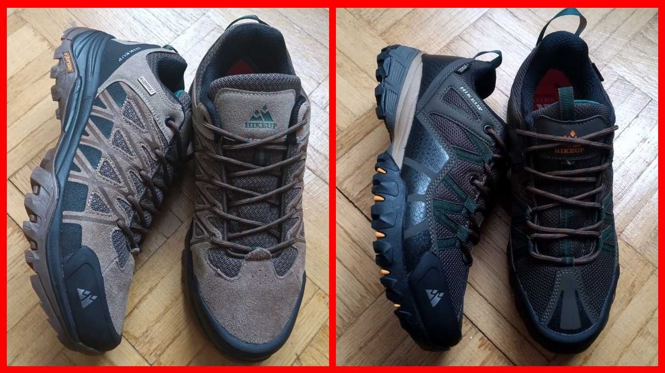 Новые мужские трекинговые кроссовки HikeUp (кожа, замша, сетка).