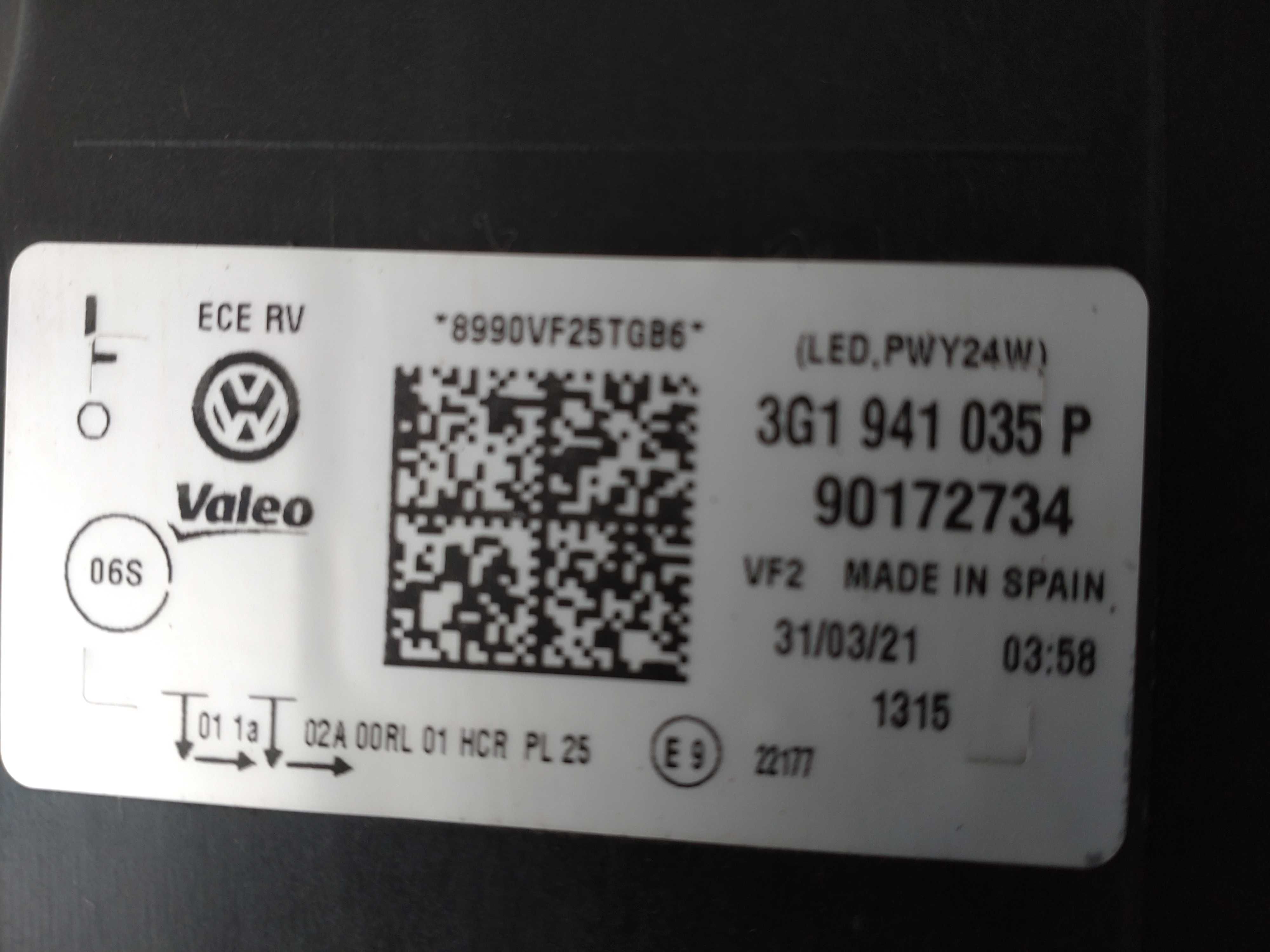 lampa lewa vw passat b8 lift full led 3g1.941.035p