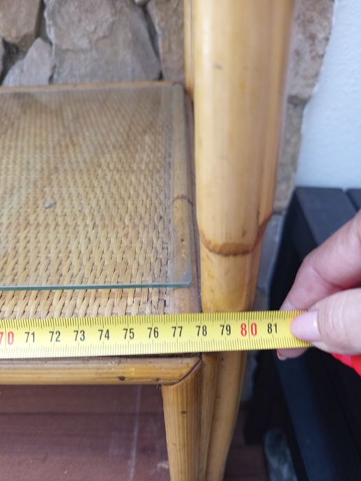 Móvel estante em vime/ bambu/ verga